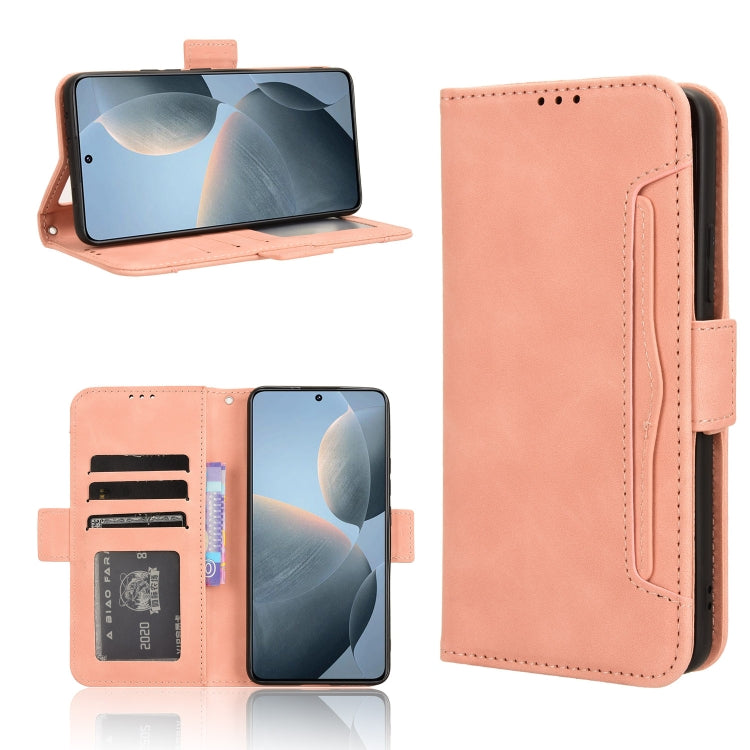 For Xiaomi Redmi K70 / K70 Pro 5G Skin Feel Calf Texture Card Slots Leather Phone Case(Pink) - K70 Pro Cases by PMC Jewellery | Online Shopping South Africa | PMC Jewellery | Buy Now Pay Later Mobicred