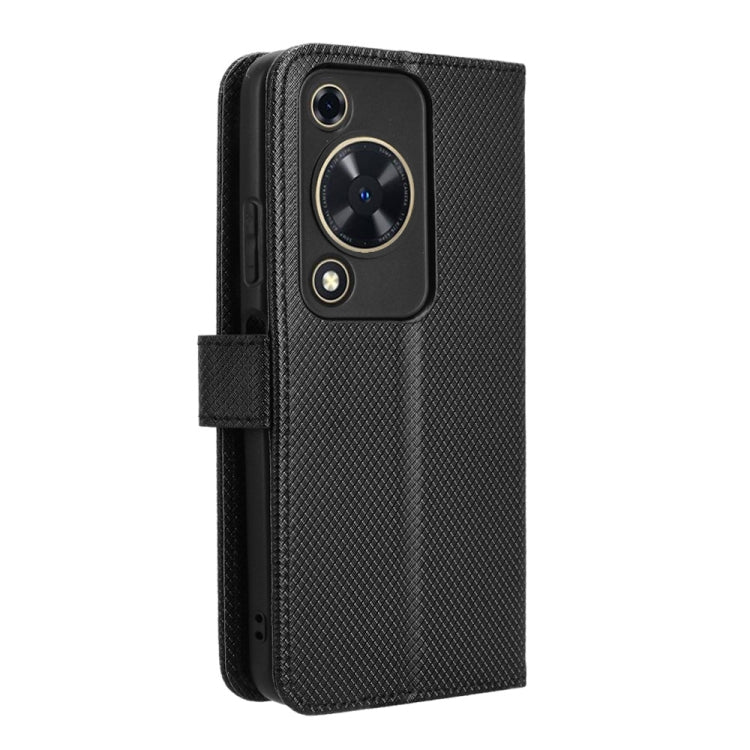 For Huawei nova Y72 4G Diamond Texture Leather Phone Case(Black) - Huawei Cases by PMC TechLife | Online Shopping South Africa | PMC TechLife | Buy Now Pay Later Mobicred