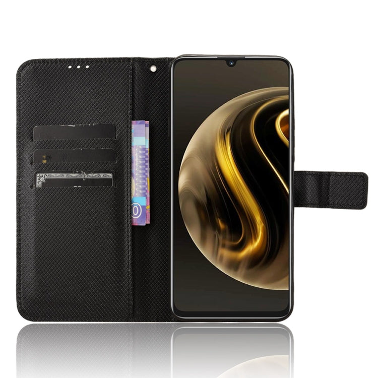 For Huawei nova Y72 4G Diamond Texture Leather Phone Case(Black) - Huawei Cases by PMC TechLife | Online Shopping South Africa | PMC TechLife | Buy Now Pay Later Mobicred