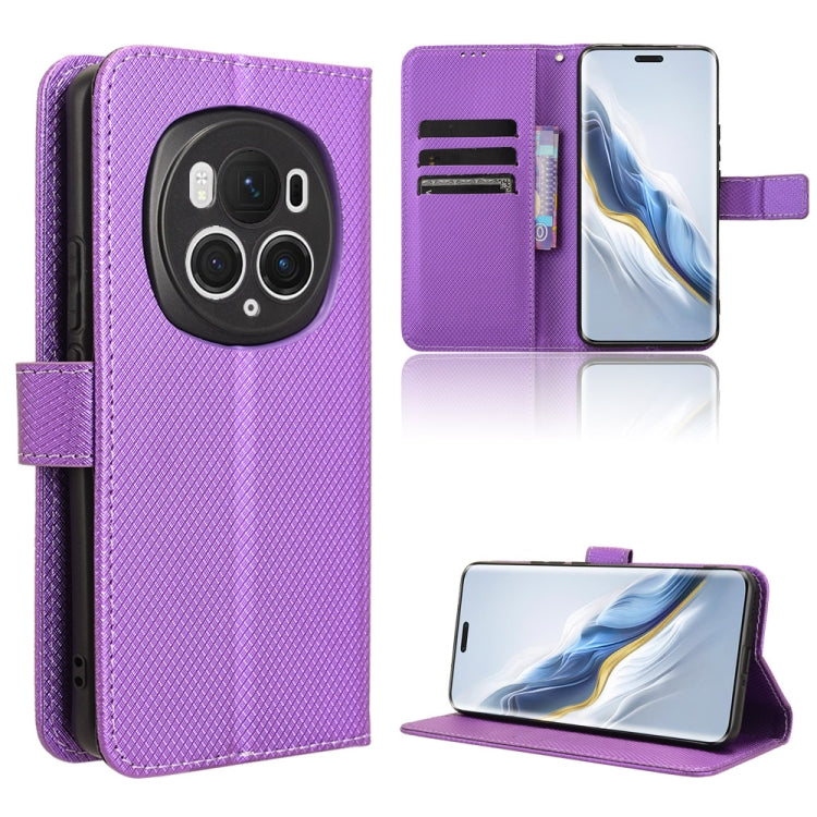 For Honor Magic6 Pro Diamond Texture Leather Phone Case(Purple) - Honor Cases by PMC Jewellery | Online Shopping South Africa | PMC Jewellery | Buy Now Pay Later Mobicred