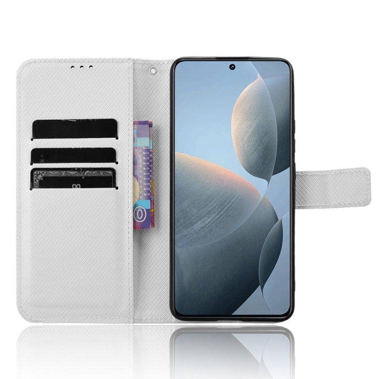 For Xiaomi Redmi K70 / K70 Pro Diamond Texture Leather Phone Case(White) - K70 Pro Cases by PMC Jewellery | Online Shopping South Africa | PMC Jewellery | Buy Now Pay Later Mobicred