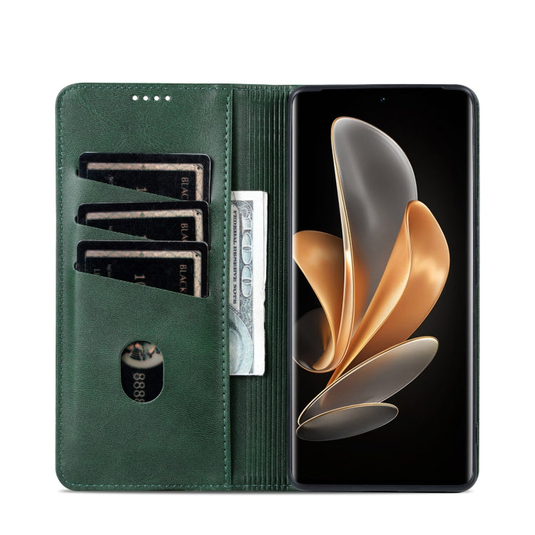 For Huawei Pura 70 Pro / 70 Pro+ AZNS Magnetic Calf Texture Flip Leather Phone Case(Dark Green) - Huawei Cases by AZNS | Online Shopping South Africa | PMC Jewellery | Buy Now Pay Later Mobicred