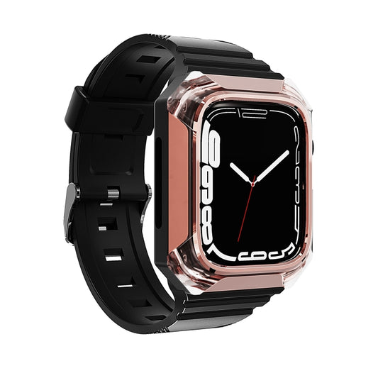 Armor Case Integrated TPU Watch Band For Apple Watch SE 2023 40mm(Rose Gold) - Watch Cases by PMC Jewellery | Online Shopping South Africa | PMC Jewellery | Buy Now Pay Later Mobicred