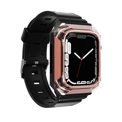 Armor Case Integrated TPU Watch Band For Apple Watch Ultra 2 49mm(Rose Gold) - Watch Bands by PMC Jewellery | Online Shopping South Africa | PMC Jewellery | Buy Now Pay Later Mobicred