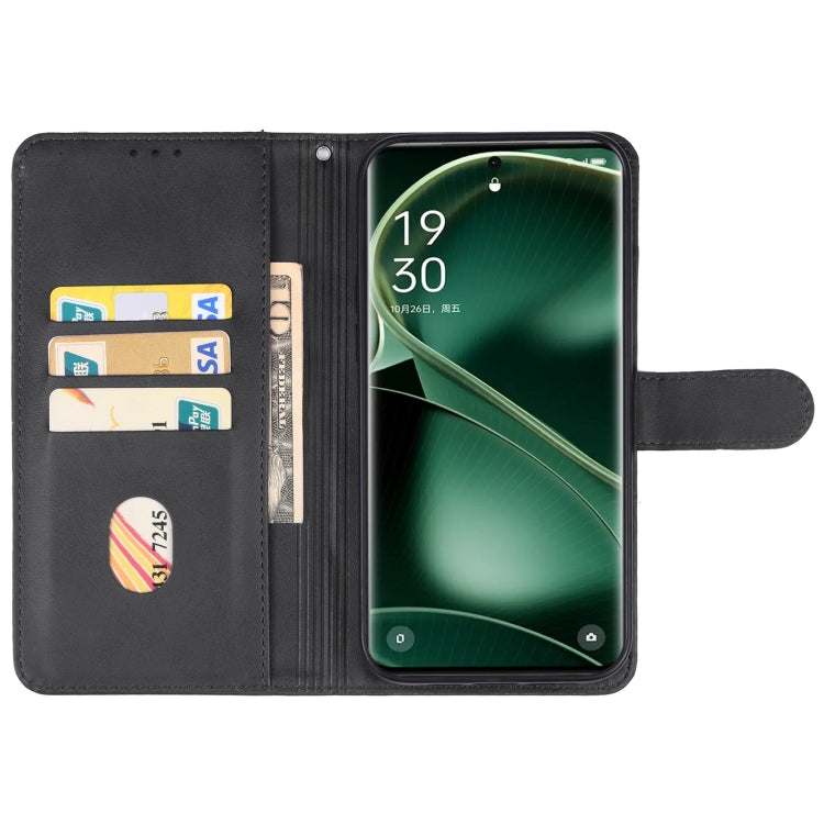 For OPPO Find X7 Ultra Leather Phone Case(Black) - Find X7 Ultra Cases by PMC Jewellery | Online Shopping South Africa | PMC Jewellery | Buy Now Pay Later Mobicred