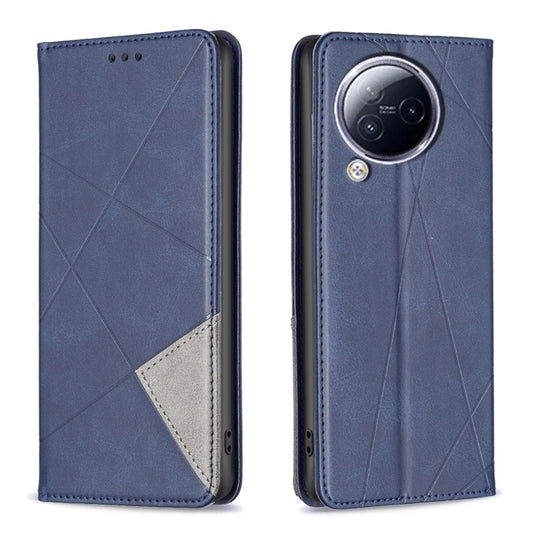 For Xiaomi Civi 3 5G Rhombus Texture Magnetic Leather Phone Case(Blue) - Xiaomi Cases by PMC Jewellery | Online Shopping South Africa | PMC Jewellery | Buy Now Pay Later Mobicred