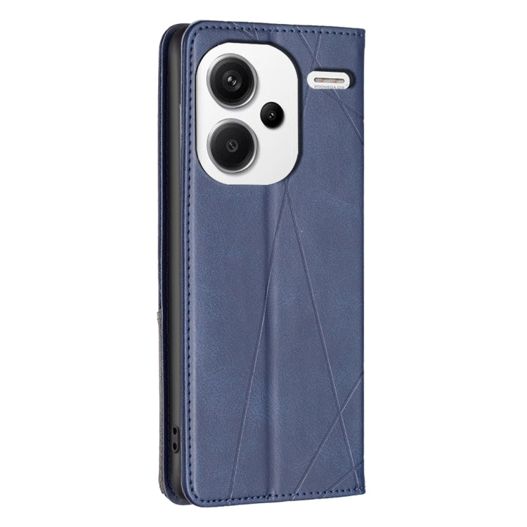 For Xiaomi Redmi Note 13 Pro+ 5G Rhombus Texture Magnetic Leather Phone Case(Blue) - Xiaomi Cases by PMC TechLife | Online Shopping South Africa | PMC TechLife | Buy Now Pay Later Mobicred