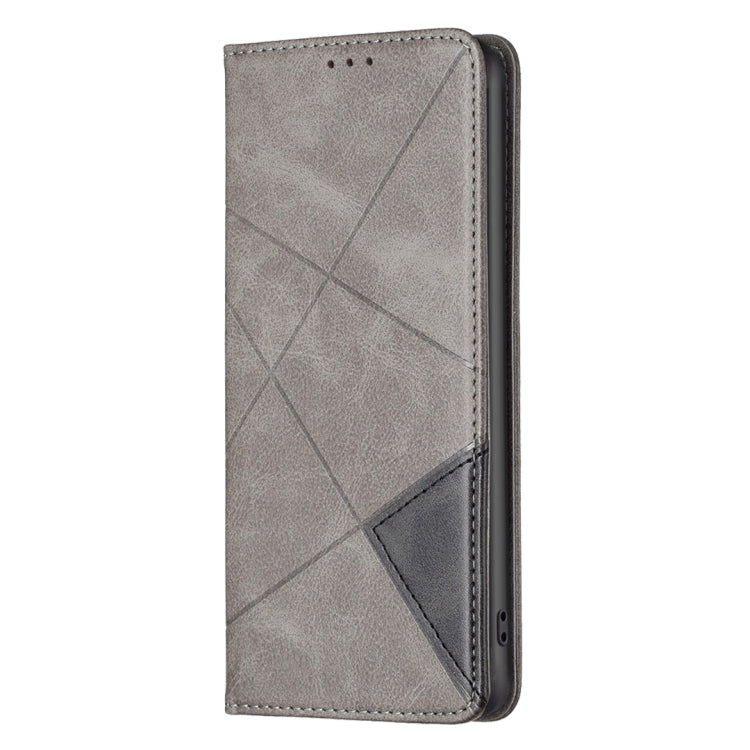 For Xiaomi 13T / 13T Pro / Redmi K60 Ultra Rhombus Texture Magnetic Leather Phone Case(Grey) - Redmi K60 Ultra Cases by PMC Jewellery | Online Shopping South Africa | PMC Jewellery | Buy Now Pay Later Mobicred