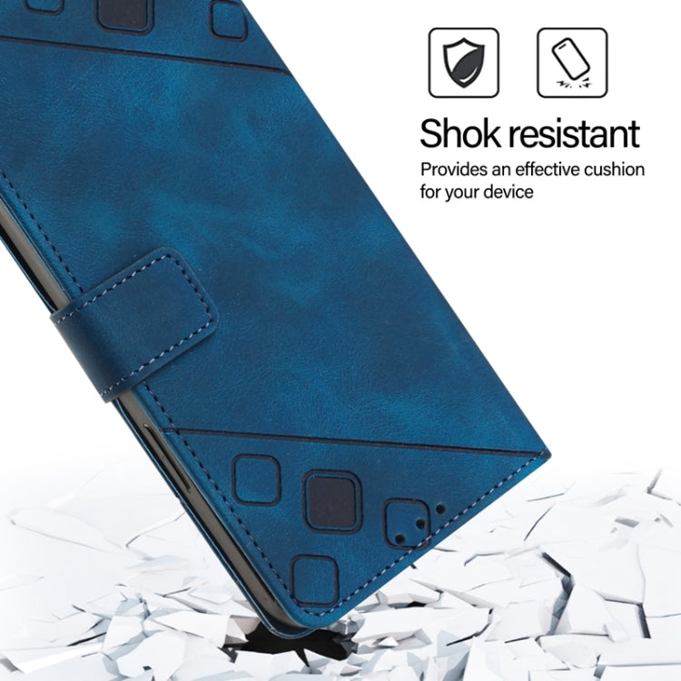 For Xiaomi Redmi K70 / K70 Pro Skin Feel Embossed Leather Phone Case(Blue) - K70 Cases by PMC Jewellery | Online Shopping South Africa | PMC Jewellery | Buy Now Pay Later Mobicred