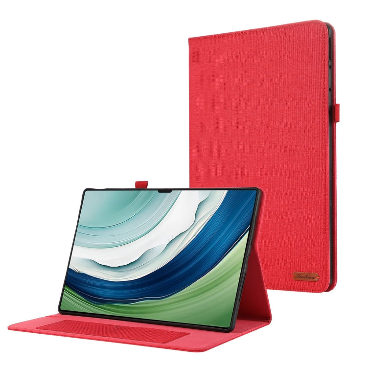 For Huawei MatePad Pro 13.2 Fabric Leather Tablet Case(Red) - Huawei by PMC TechLife | Online Shopping South Africa | PMC TechLife | Buy Now Pay Later Mobicred