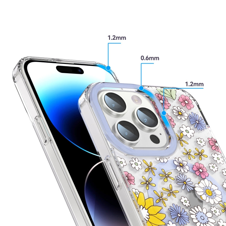 For iPhone 14 Pro MagSafe Magnetic TPU Phone Case(Little Flower) - iPhone 14 Pro Cases by PMC Jewellery | Online Shopping South Africa | PMC Jewellery