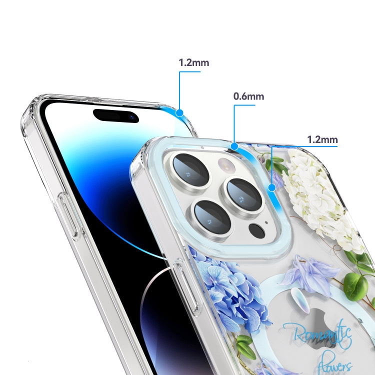 For iPhone 12 Pro Max MagSafe Magnetic TPU Phone Case(Small Floral) - iPhone 12 Pro Max Cases by PMC TechLife | Online Shopping South Africa | PMC TechLife