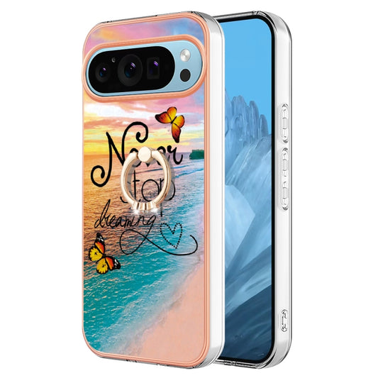 For Google Pixel 9 Pro XL Electroplating IMD TPU Phone Case with Ring(Dream Butterfly) - Google Cases by PMC Jewellery | Online Shopping South Africa | PMC Jewellery | Buy Now Pay Later Mobicred