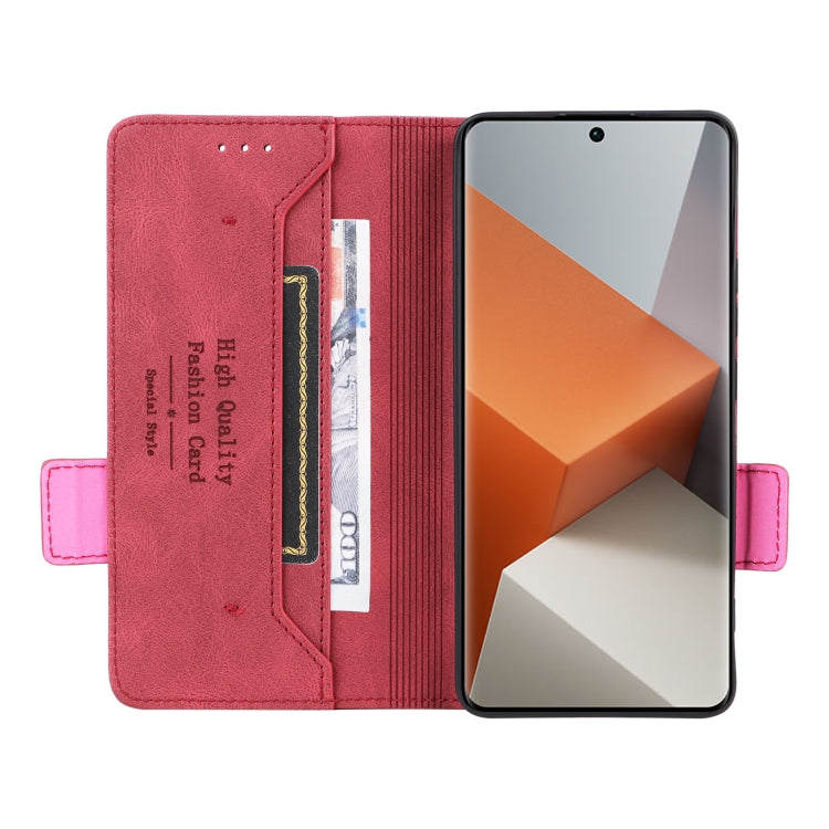 For Xiaomi Redmi Note 13 Pro+ 5G Magnetic Clasp Leather Phone Case(Red) - Note 13 Pro+ Cases by PMC Jewellery | Online Shopping South Africa | PMC Jewellery | Buy Now Pay Later Mobicred