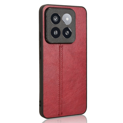 For Xiaomi 14 Pro Sewing Cow Pattern Skin PC + PU + TPU Phone Case(Red) - 14 Pro Cases by PMC Jewellery | Online Shopping South Africa | PMC Jewellery | Buy Now Pay Later Mobicred