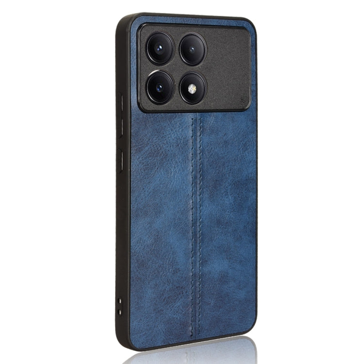 For Xiaomi Redmi K70 / K70 Pro Sewing Cow Pattern Skin PC + PU + TPU Phone Case(Blue) - K70 Pro Cases by PMC Jewellery | Online Shopping South Africa | PMC Jewellery | Buy Now Pay Later Mobicred