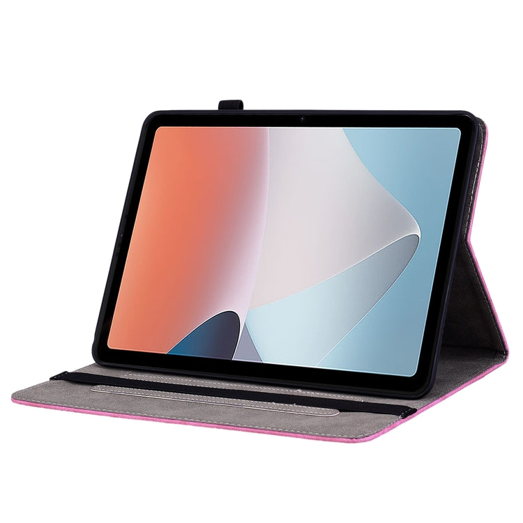 For OPPO Pad Air Butterfly Rose Embossed Leather Tablet Case(Rose Red) - OPPO by PMC TechLife | Online Shopping South Africa | PMC TechLife | Buy Now Pay Later Mobicred