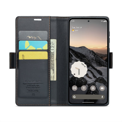 For Google Pixel 9 / 9 Pro CaseMe 023 Butterfly Buckle Litchi Texture RFID Anti-theft Leather Phone Case(Black) - Google Cases by CaseMe | Online Shopping South Africa | PMC Jewellery | Buy Now Pay Later Mobicred