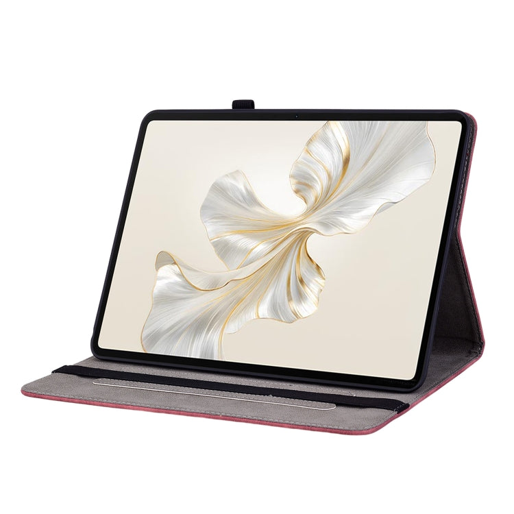 For Honor Pad 9 12.1 Butterfly Rose Embossed Leather Tablet Case(Red) - Honor by PMC TechLife | Online Shopping South Africa | PMC TechLife | Buy Now Pay Later Mobicred
