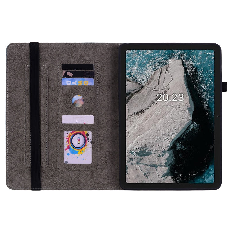 For Nokia T20 10.4 2021 Butterfly Rose Embossed Leather Tablet Case(Purple) - Honor Cases by PMC TechLife | Online Shopping South Africa | PMC TechLife | Buy Now Pay Later Mobicred