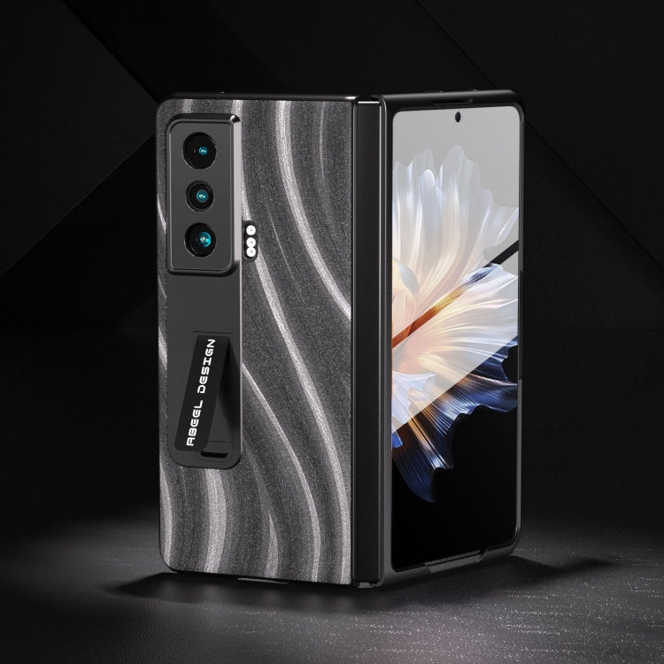 For Honor Magic Vs Galactic Pattern Integrated Protective Phone Case with Holder(Grey) - Honor Cases by PMC TechLife | Online Shopping South Africa | PMC TechLife | Buy Now Pay Later Mobicred