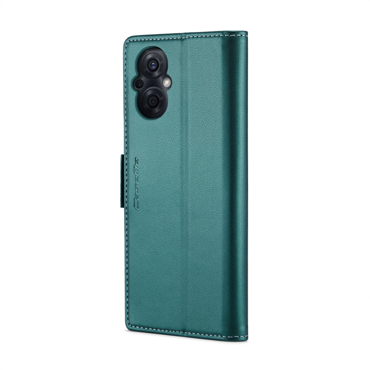 For OPPO Reno7 Z Global/Reno7 Lite Global CaseMe 023 Butterfly Buckle Litchi Texture RFID Anti-theft Leather Phone Case(Pearly Blue) - OPPO Cases by CaseMe | Online Shopping South Africa | PMC Jewellery | Buy Now Pay Later Mobicred