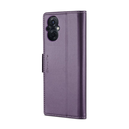 For OPPO F21 Pro 5G Globa/Reno8 Z Global CaseMe 023 Butterfly Buckle Litchi Texture RFID Anti-theft Leather Phone Case(Pearly Purple) - OPPO Cases by CaseMe | Online Shopping South Africa | PMC Jewellery | Buy Now Pay Later Mobicred