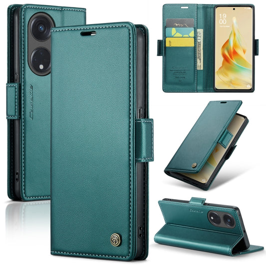 For OPPO Reno8 T 5G/A1 Pro 5G CaseMe 023 Butterfly Buckle Litchi Texture RFID Anti-theft Leather Phone Case(Pearly Blue) - OPPO Cases by CaseMe | Online Shopping South Africa | PMC Jewellery | Buy Now Pay Later Mobicred