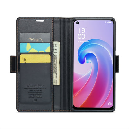 For OPPO A96 4G Global/A36 4G/K10 4G/A76 4G CaseMe 023 Butterfly Buckle Litchi Texture RFID Anti-theft Leather Phone Case(Black) - OPPO Cases by CaseMe | Online Shopping South Africa | PMC Jewellery | Buy Now Pay Later Mobicred