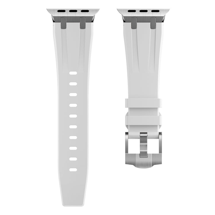 AP Silicone Watch Band For Apple Watch SE 2023 40mm(Silver White) - Watch Bands by PMC Jewellery | Online Shopping South Africa | PMC Jewellery