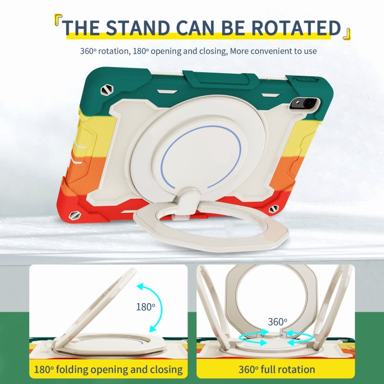 For Huawei MatePad 11 2023 Armor Contrast Color Silicone + PC Tablet Case(Colorful Red) - Huawei by PMC TechLife | Online Shopping South Africa | PMC TechLife | Buy Now Pay Later Mobicred