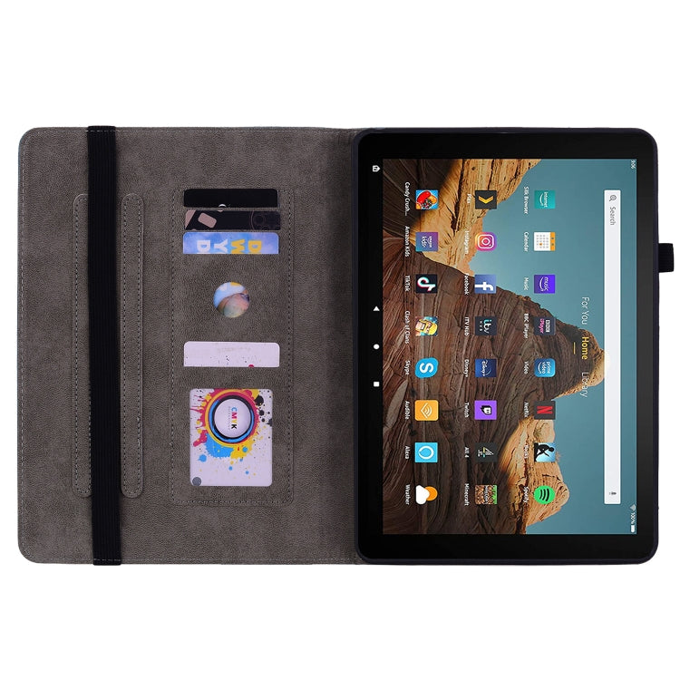 For Amazon Kindle Fire HD10 2019 / 2017 Butterfly Rose Embossed Leather Smart Tablet Case(Pink) - Amazon by PMC TechLife | Online Shopping South Africa | PMC TechLife | Buy Now Pay Later Mobicred