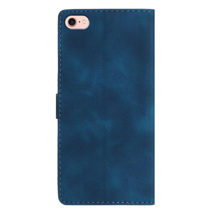 For iPhone 16e Flower Butterfly Embossing Pattern Leather Phone Case(Blue) - iPhone 16e Cases by PMC TechLife | Online Shopping South Africa | PMC TechLife | Buy Now Pay Later Mobicred