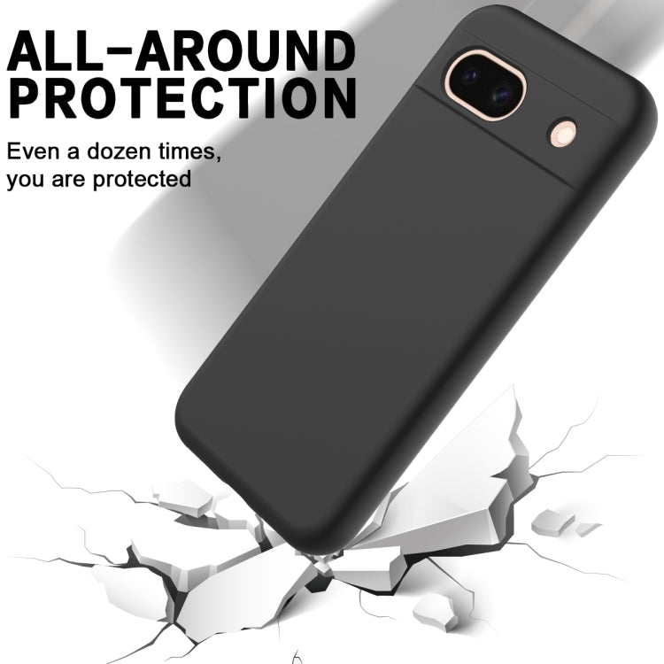 For Google Pixel 8a Pure Color Liquid Silicone Shockproof Phone Case(Black) - free shipping - PMC TechLife - Order now!