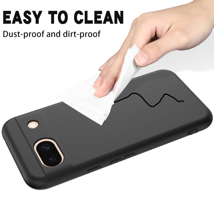 For Google Pixel 8a Pure Color Liquid Silicone Shockproof Phone Case(Black) - free shipping - PMC TechLife - Order now!