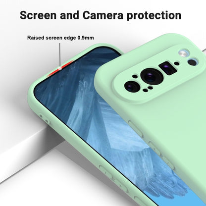 For Google Pixel 9 Pro XL Pure Color Liquid Silicone Shockproof Phone Case(Green) - Google Cases by PMC Jewellery | Online Shopping South Africa | PMC Jewellery | Buy Now Pay Later Mobicred