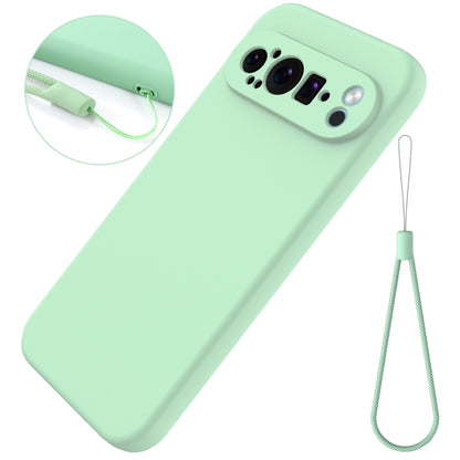 For Google Pixel 9 Pro XL Pure Color Liquid Silicone Shockproof Phone Case(Green) - Google Cases by PMC Jewellery | Online Shopping South Africa | PMC Jewellery | Buy Now Pay Later Mobicred