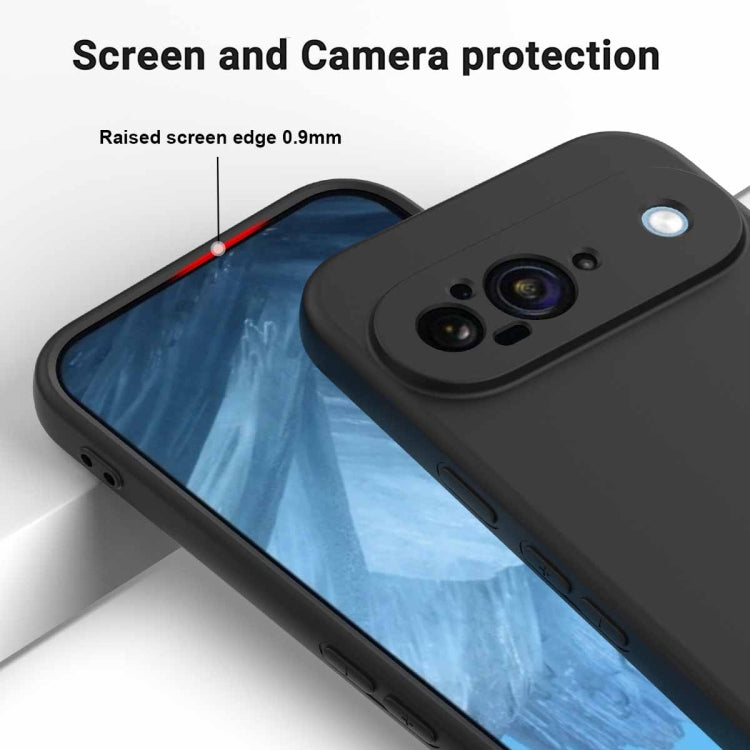 For Google Pixel 9 Pure Color Liquid Silicone Shockproof Phone Case(Black) - Google Cases by PMC TechLife | Online Shopping South Africa | PMC TechLife | Buy Now Pay Later Mobicred