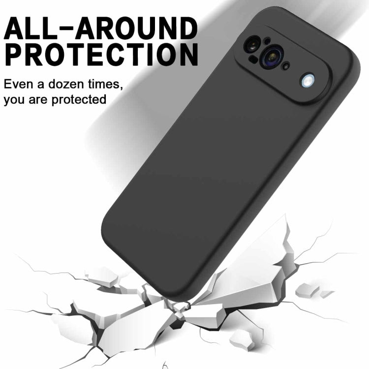 For Google Pixel 9 Pure Color Liquid Silicone Shockproof Phone Case(Black) - Google Cases by PMC TechLife | Online Shopping South Africa | PMC TechLife | Buy Now Pay Later Mobicred