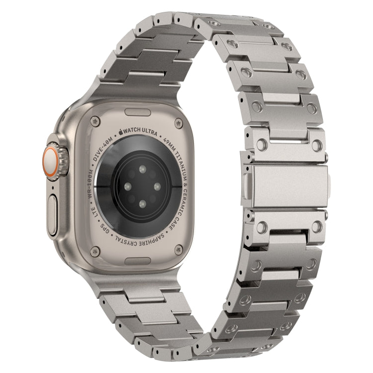 Double Rows Metal Watch Band For Apple Watch SE 2023 40mm(Titanium) - Watch Bands by PMC TechLife | Online Shopping South Africa | PMC TechLife