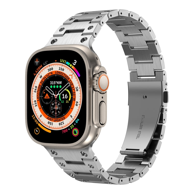 Double Rows Metal Watch Band For Apple Watch SE 2023 40mm(Silver) - free shipping - PMC TechLife - Order now!