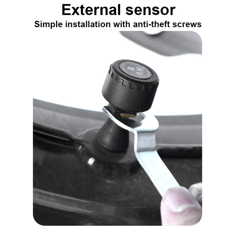 Front Rear Wheel Tire Pressure Temperature Monitoring Sensor(Black) - Electrical System by PMC TechLife | Online Shopping South Africa | PMC TechLife | Buy Now Pay Later Mobicred