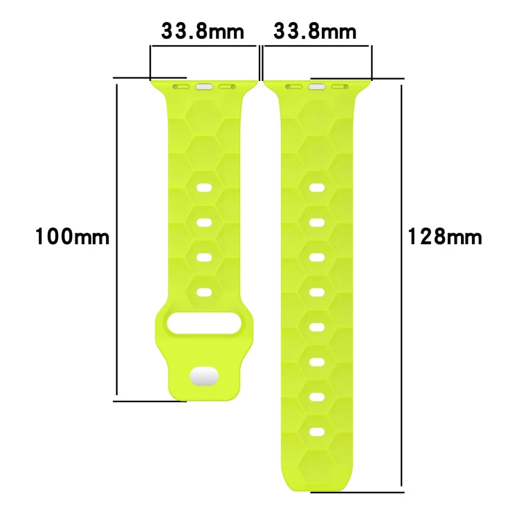 Football Texture Silicone Watch Band For Apple Watch SE 2023 40mm(Orange) - Watch Bands by PMC Jewellery | Online Shopping South Africa | PMC Jewellery