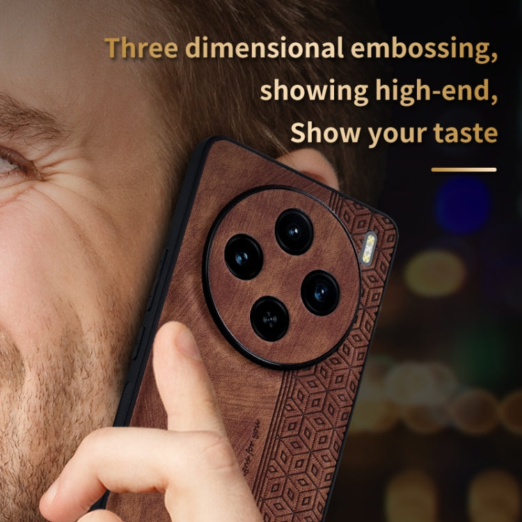 For vivo X100 AZNS 3D Embossed Skin Feel Phone Case(Black) - vivo Cases by AZNS | Online Shopping South Africa | PMC Jewellery | Buy Now Pay Later Mobicred
