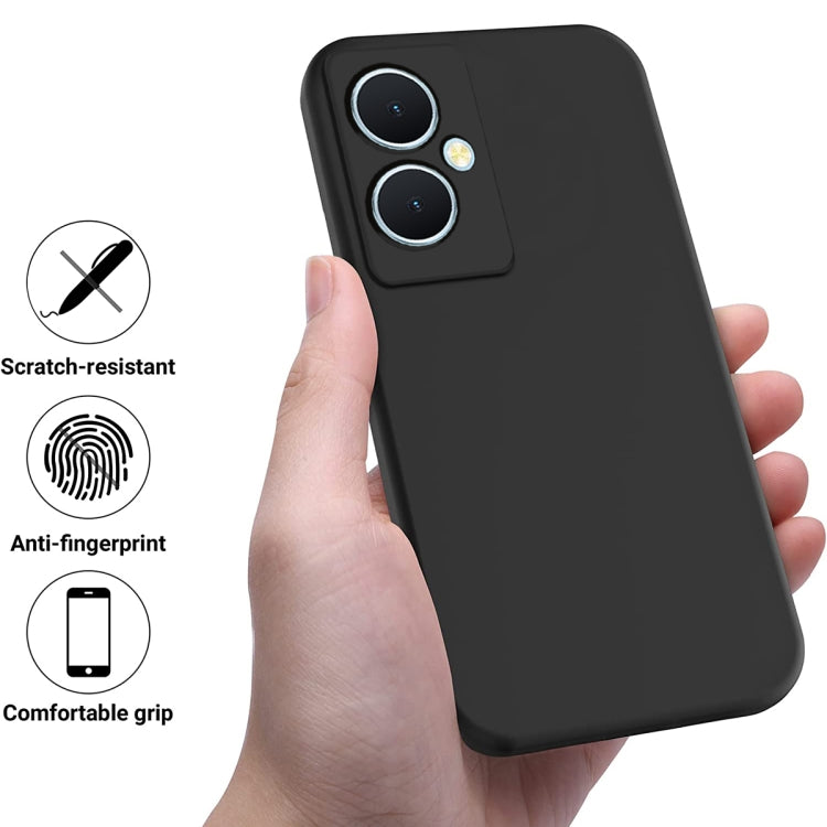 For vivo Y78+ / Y78 / V29 Lite Pure Color Liquid Silicone Shockproof Phone Case(Black) - vivo Cases by PMC Jewellery | Online Shopping South Africa | PMC Jewellery | Buy Now Pay Later Mobicred