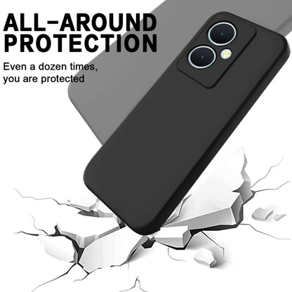 For vivo Y78+ / Y78 / V29 Lite Pure Color Liquid Silicone Shockproof Phone Case(Black) - vivo Cases by PMC Jewellery | Online Shopping South Africa | PMC Jewellery | Buy Now Pay Later Mobicred