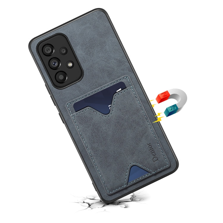 For Samsung Galaxy A23 5G Denior PU Back Cover Card Slot Holder Phone Case(Grey) - Galaxy Phone Cases by Denior | Online Shopping South Africa | PMC Jewellery