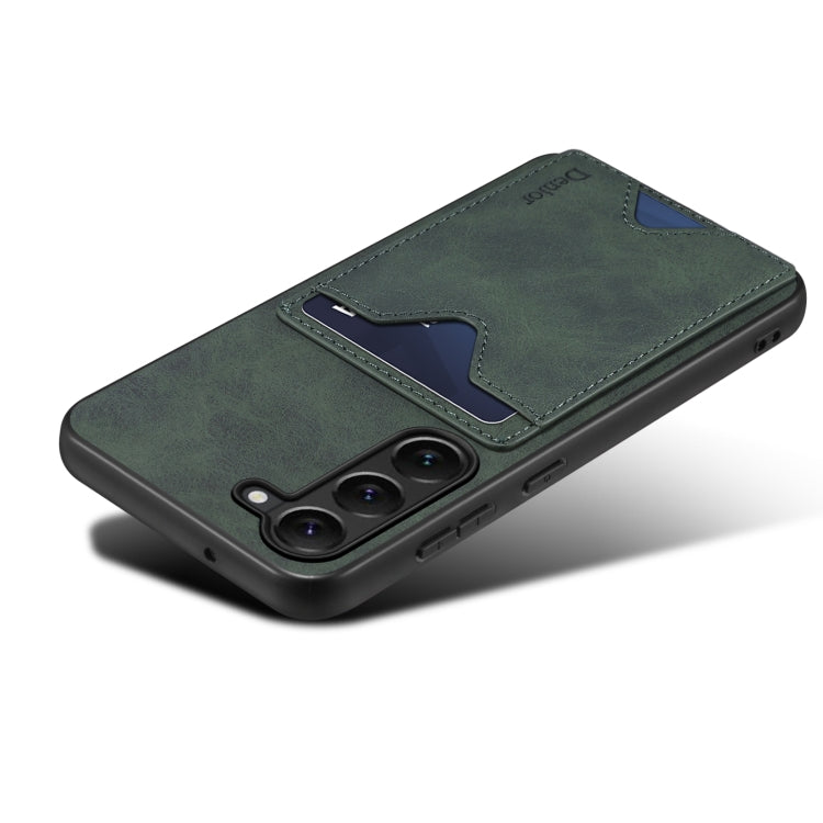 For Samsung Galaxy S24+ 5G Denior PU Back Cover Card Slot Holder Phone Case(Green) - Galaxy S24+ 5G Cases by Denior | Online Shopping South Africa | PMC Jewellery | Buy Now Pay Later Mobicred