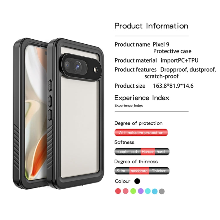 For Google Pixel 9 RedPepper Shockproof IP68 Waterproof PC + TPU Protective Case(Black) - Google Cases by RedPepper | Online Shopping South Africa | PMC Jewellery | Buy Now Pay Later Mobicred