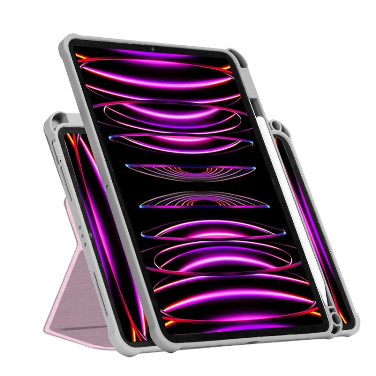 For iPad Air 11 2024 / iPad Pro 11 720 Rotation Magnetic Painted Leather Smart Tablet Case(Pink Cat) - iPad Pro 11 (2022/2021) Cases by PMC Jewellery | Online Shopping South Africa | PMC Jewellery | Buy Now Pay Later Mobicred